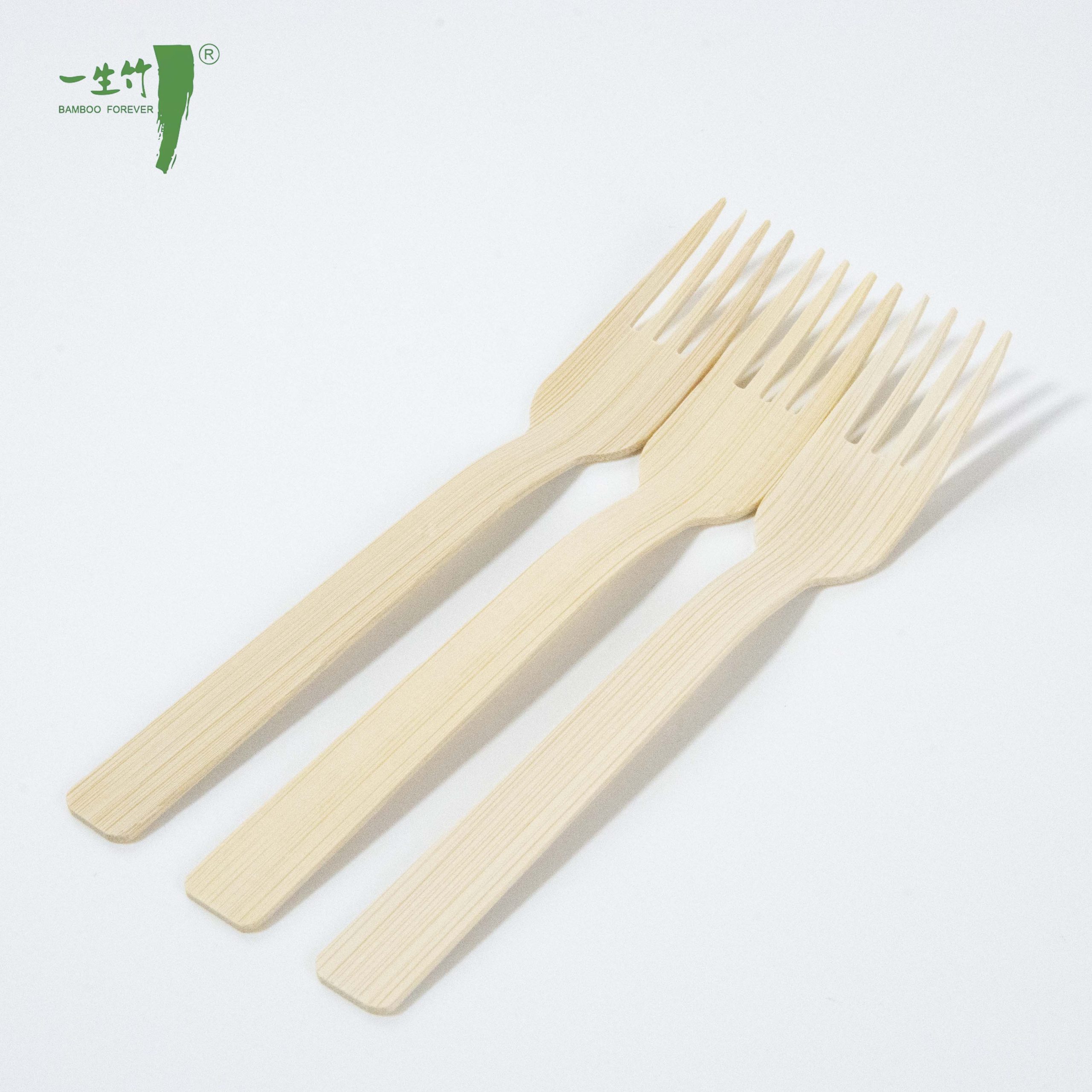 Bambus-Einwegobstgabeln Besteck