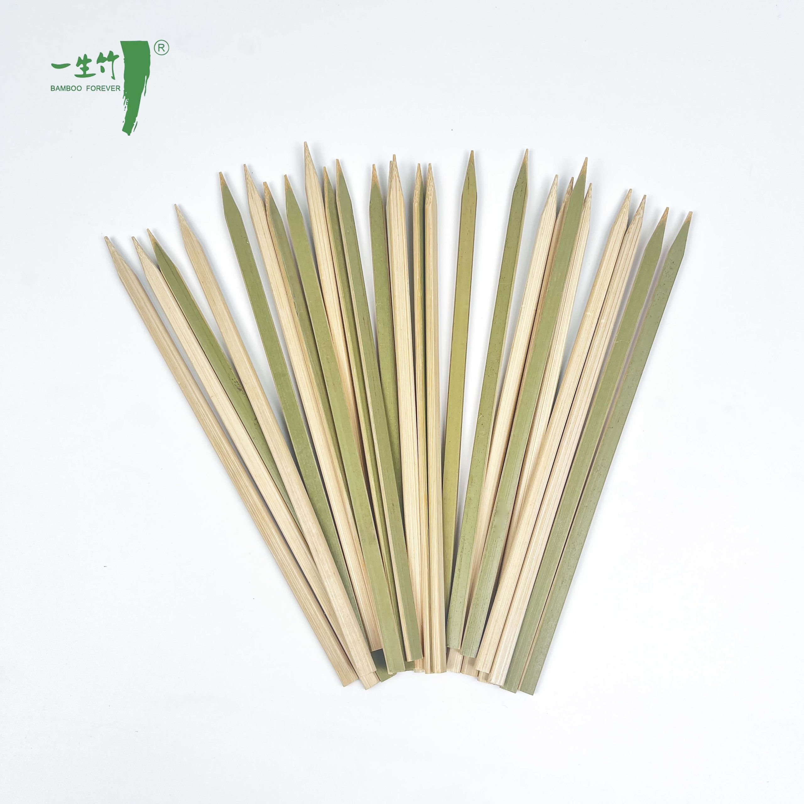 Großhandel China Fabrik BBQ Spieße Bambus Lebensmittel Stäbchen Einweg Flachspieße